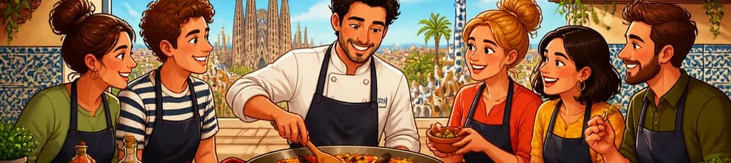 Vive una experiencia culinaria en Barcelona: Taller de elaboración de paella y tapas
