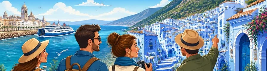 Excursión privada de jornada completa a Chefchaouen desde Cádiz, con servicio de recogida incluido