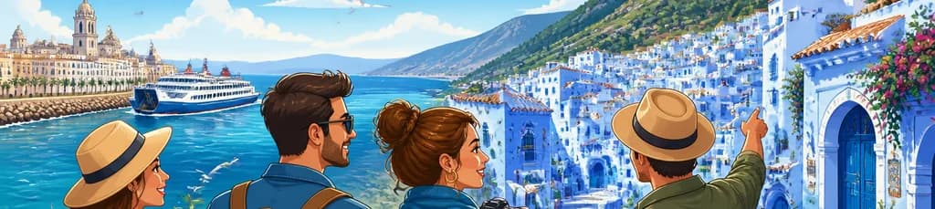 Excursión privada de jornada completa a Chefchaouen desde Cádiz, con servicio de recogida incluido