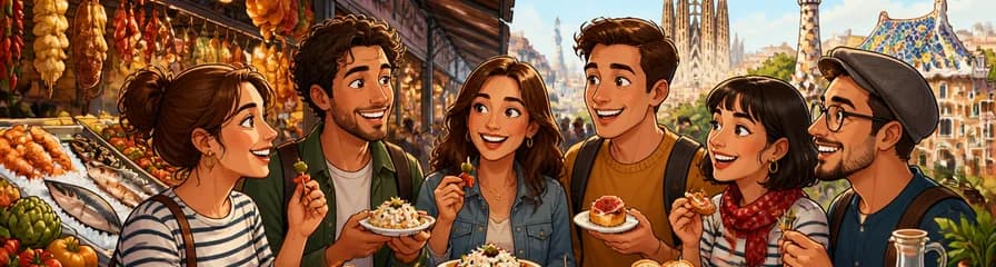 Recorrido culinario por Barcelona que incluye una visita a un mercado típico