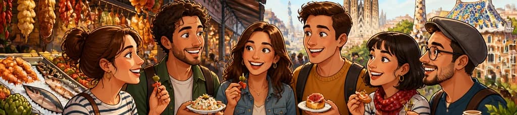 Recorrido culinario por Barcelona que incluye una visita a un mercado típico