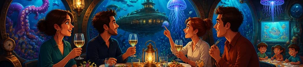 Disfruta de un menú inmersivo a bordo del submarino Nautilus en Verne Barcelona