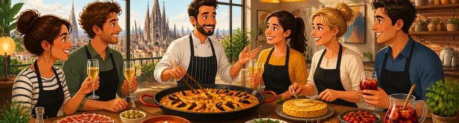 Experiencia de Cocina Premium: Paella y Tapas Españolas en un Loft de Diseño