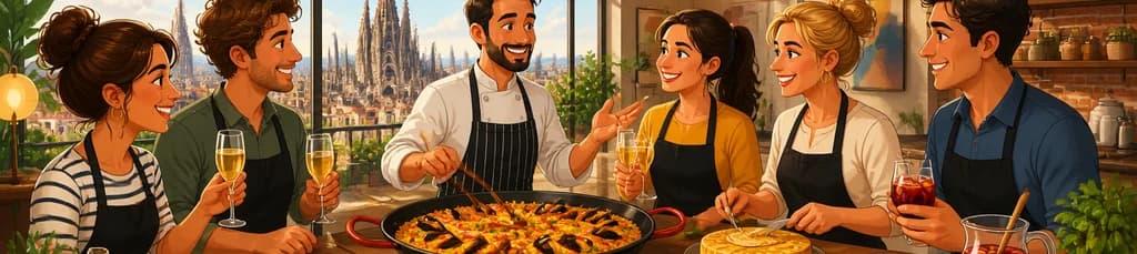 Experiencia de Cocina Premium: Paella y Tapas Españolas en un Loft de Diseño