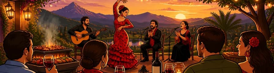 Disfruta de una velada flamenca con barbacoa al aire libre en Guadalmina