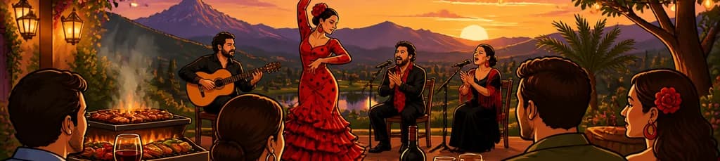 Disfruta de una velada flamenca con barbacoa al aire libre en Guadalmina