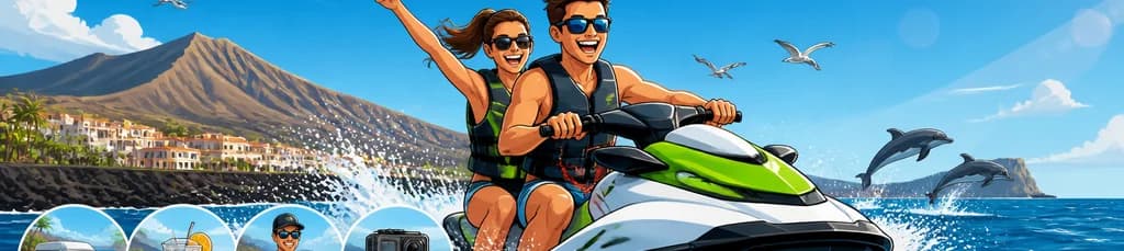 Aventura en moto de agua con Flash Jet Ski en Las Galletas, Tenerife