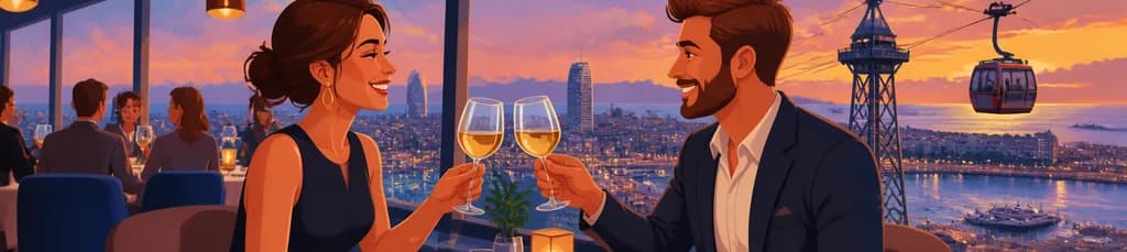 Experiencia gastronómica en el Restaurante Altamar: una cena con vistas panorámicas de Barcelona