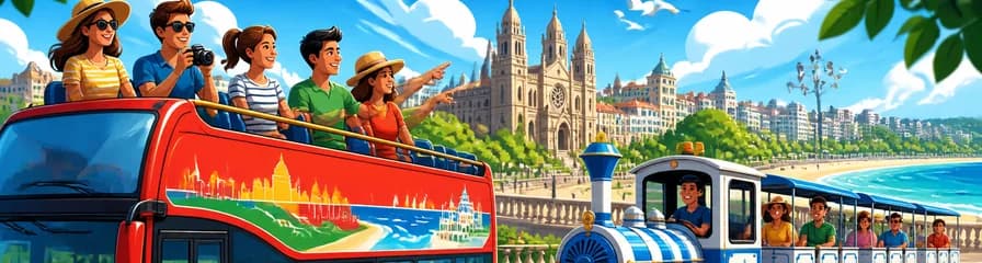 Descubre Santander con un recorrido en autobús turístico y tren panorámico