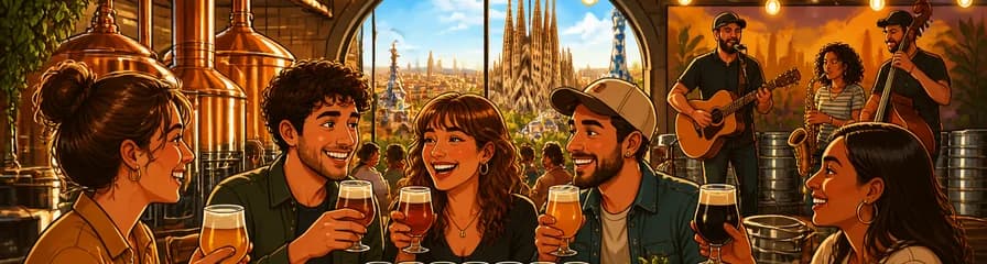 Cata de cerveza artesanal en Barcelona con música en vivo y bebidas incluidas