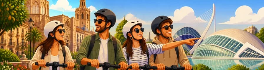 Exploración privada en patinete eléctrico: Jardines del Casco Antiguo y la Ciudad de las Artes en Valencia