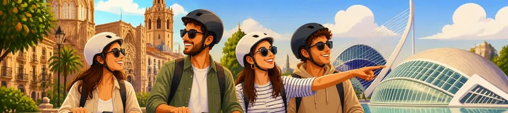 Exploración privada en patinete eléctrico: Jardines del Casco Antiguo y la Ciudad de las Artes en Valencia