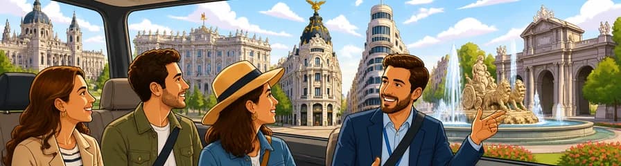 Descubre Madrid en un tour panorámico de 3 horas en Mercedes Viano con guía privado