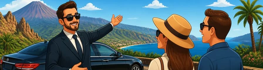 Conductor/guía oficial privado y coche de lujo en Tenerife: 8 horas de alquiler