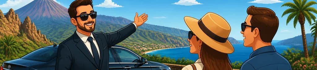 Conductor/guía oficial privado y coche de lujo en Tenerife: 8 horas de alquiler
