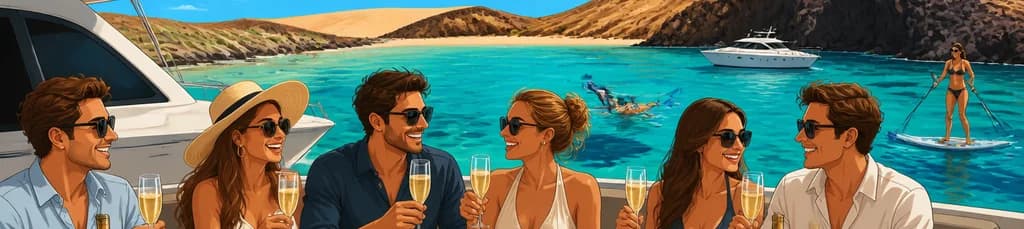 Excursión en yate privado a las Playas de Papagayo con opción de menú Gourmet o Premium
