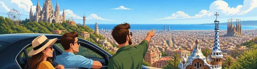 Recorrido privado en automóvil por Barcelona: descubra las vistas panorámicas más impresionantes de la ciudad