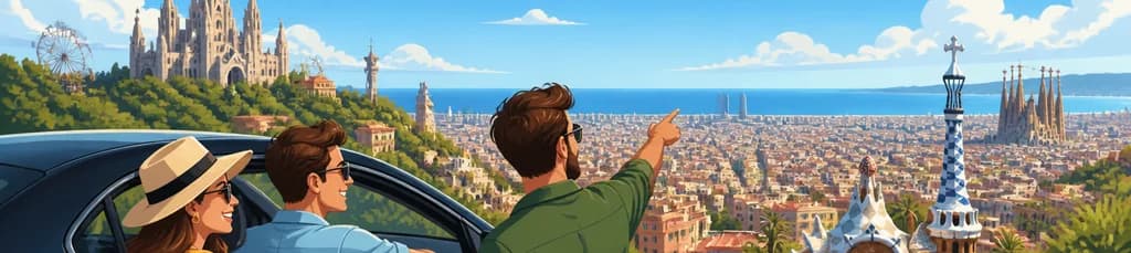 Recorrido privado en automóvil por Barcelona: descubra las vistas panorámicas más impresionantes de la ciudad