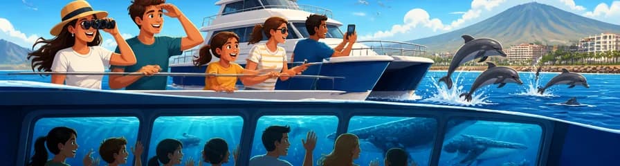 Experiencia de avistamiento de delfines y ballenas en un mini crucero