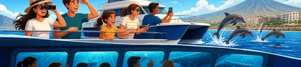 Experiencia de avistamiento de delfines y ballenas en un mini crucero