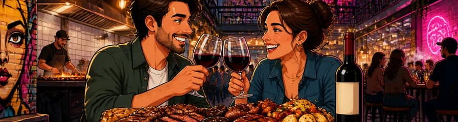 Disfruta de una parrillada mixta para dos con botella de vino en Understreet Market