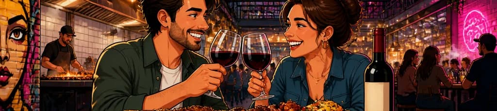 Disfruta de una parrillada mixta para dos con botella de vino en Understreet Market