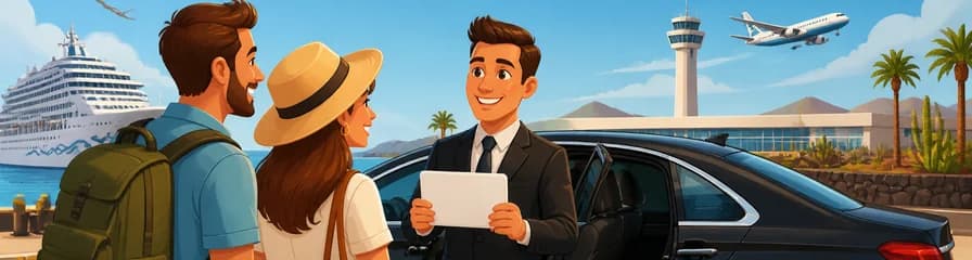 Servicio de traslado privado: del Puerto de Arrecife al Aeropuerto de Lanzarote (ACE)