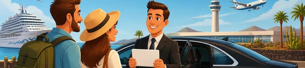 Servicio de traslado privado: del Puerto de Arrecife al Aeropuerto de Lanzarote (ACE)