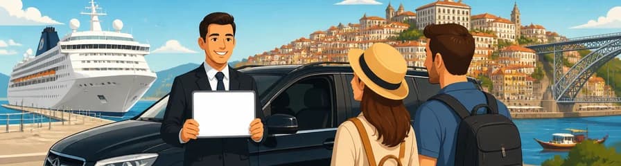 Servicio de traslado privado: del puerto de cruceros de Vigo a hoteles en Oporto