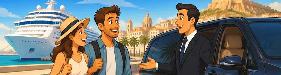Servicio de traslado privado: del puerto de cruceros de Alicante a los alojamientos en la ciudad