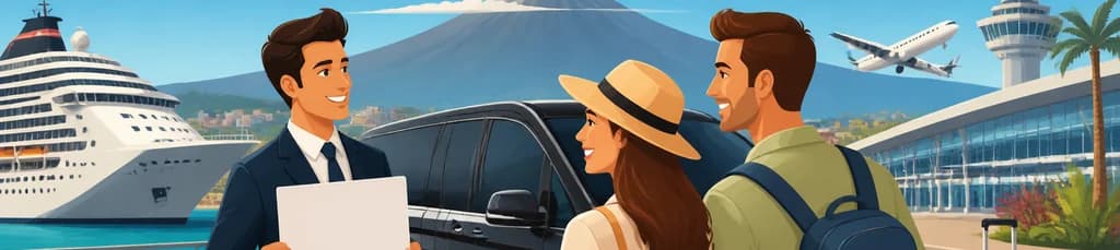 Servicio de traslado privado: del Puerto de Santa Cruz al Aeropuerto de Tenerife Sur (TFS)
