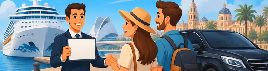 Servicio de traslado privado: del puerto de cruceros a su hotel en Valencia