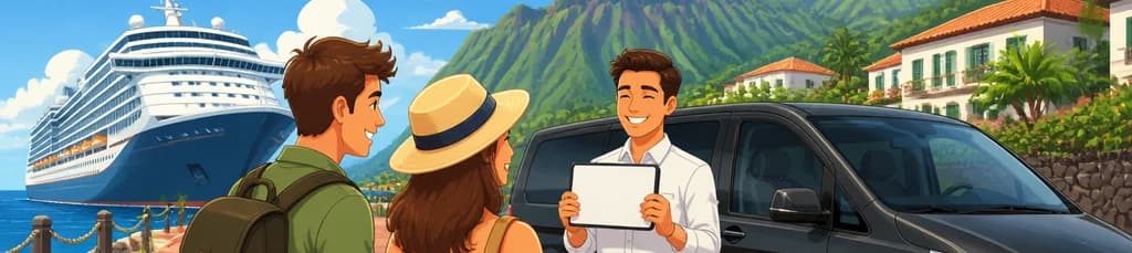 Servicio de traslado privado: del puerto de cruceros de La Palma a cualquier hotel de la isla