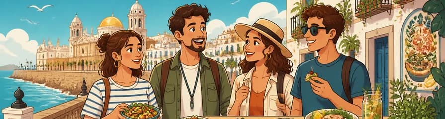 Recorrido a pie y vivencia culinaria privada con opciones saludables en Cádiz