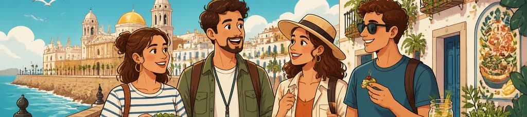Recorrido a pie y vivencia culinaria privada con opciones saludables en Cádiz