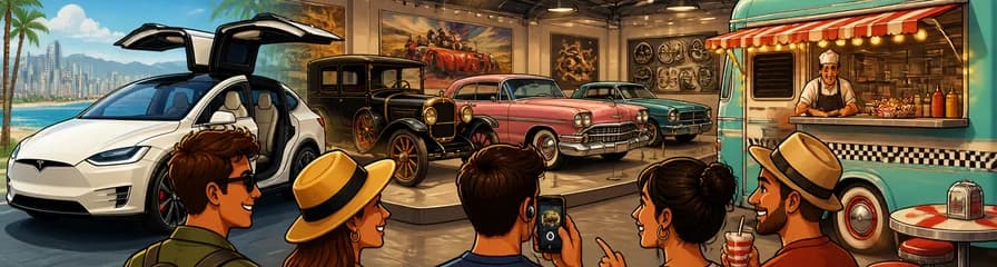 Recorrido por el Museo del Motor a bordo de un TESLA