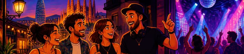 Exploración de la vida nocturna de Barcelona con DJ local y acceso a pista de baile