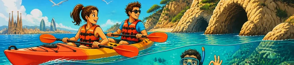 Aventura de kayak y esnórquel en la Costa Brava con salida desde Barcelona