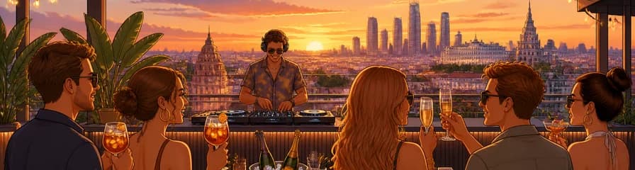 Sesión de DJ y atardecer en Ella Sky Bar: Experiencia Premium