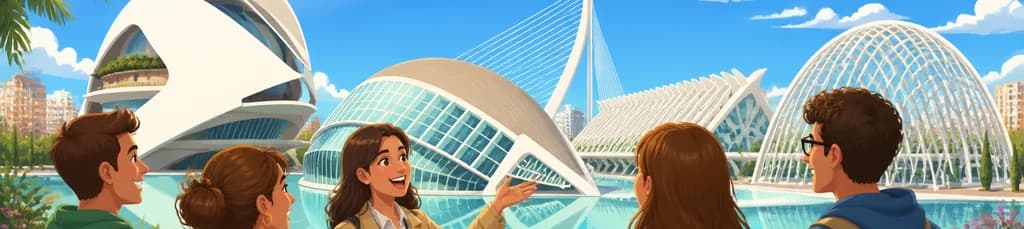 Recorrido peatonal por la Ciudad de las Artes y las Ciencias