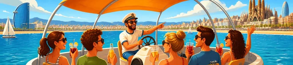 Alquiler de bote a pedales individual con Pedal Cruises Barcelona