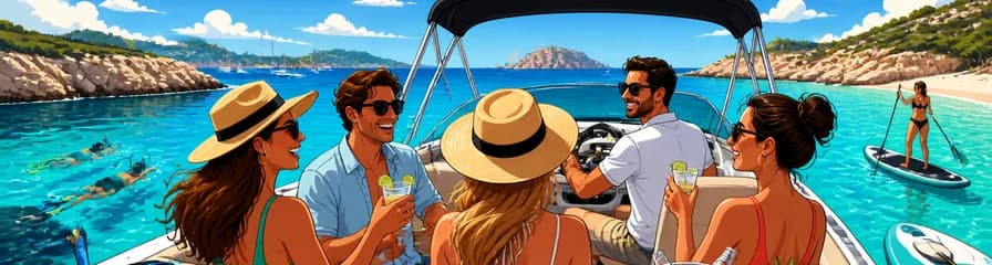 Excursión Privada de 8 Horas en Barco para 10 Personas entre Ibiza y Formentera