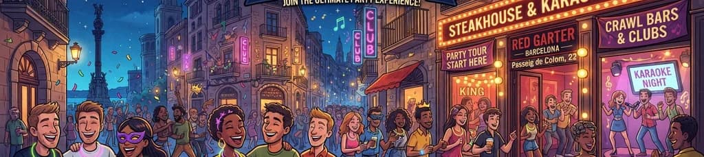 Recorrido de Fiesta por Barcelona con KING: La Mejor Experiencia Nocturna
