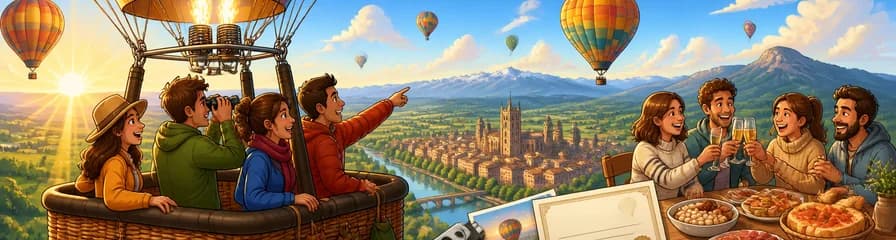Descubre Girona desde el cielo: un viaje en globo aerostático con desayuno en restaurante