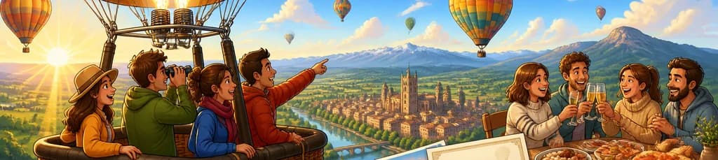 Descubre Girona desde el cielo: un viaje en globo aerostático con desayuno en restaurante