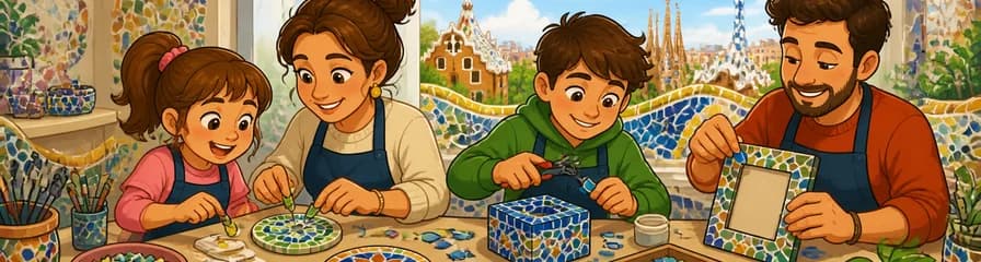 Taller Guiado de Mosaico Estilo Gaudí en Barcelona para Todas las Edades (1 Hora)