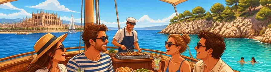 Travesía matutina en barco con almuerzo por la Bahía de Palma