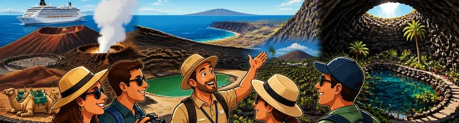Recorrido destacado por Timanfaya y Jameos del Agua para viajeros de crucero