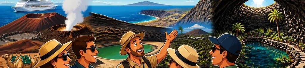 Recorrido destacado por Timanfaya y Jameos del Agua para viajeros de crucero