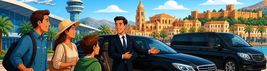 Servicio de traslado privado unidireccional desde el aeropuerto de Málaga a la ciudad de Málaga